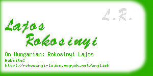 lajos rokosinyi business card
